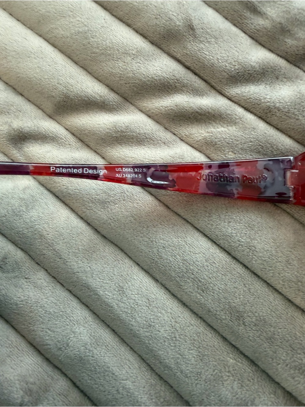 Women or Mens Red & Purple Patterned Sunglasses by Jonathan Paul fitovers - Picture 4 of 6